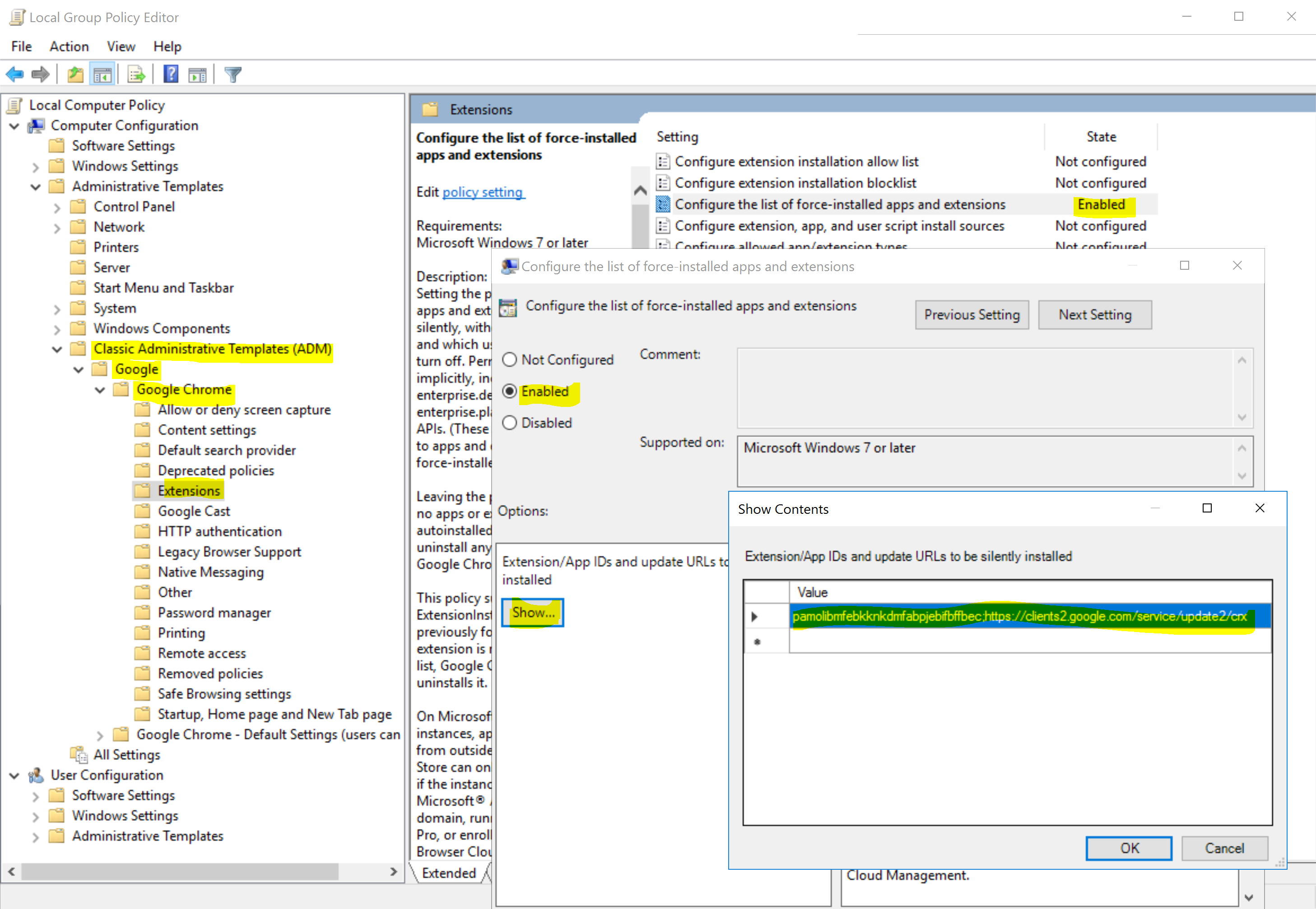 Controlling Google Chrome Web Extensions for the Enterprise