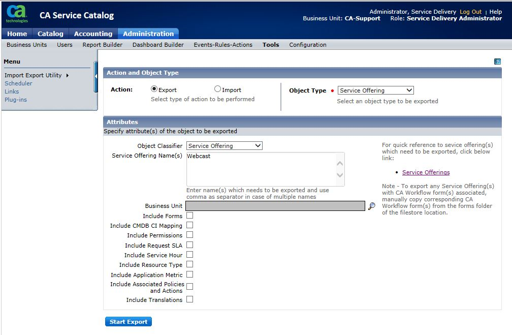 How to Import/Export Offerings in Service Catalog