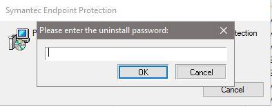 password uninstall